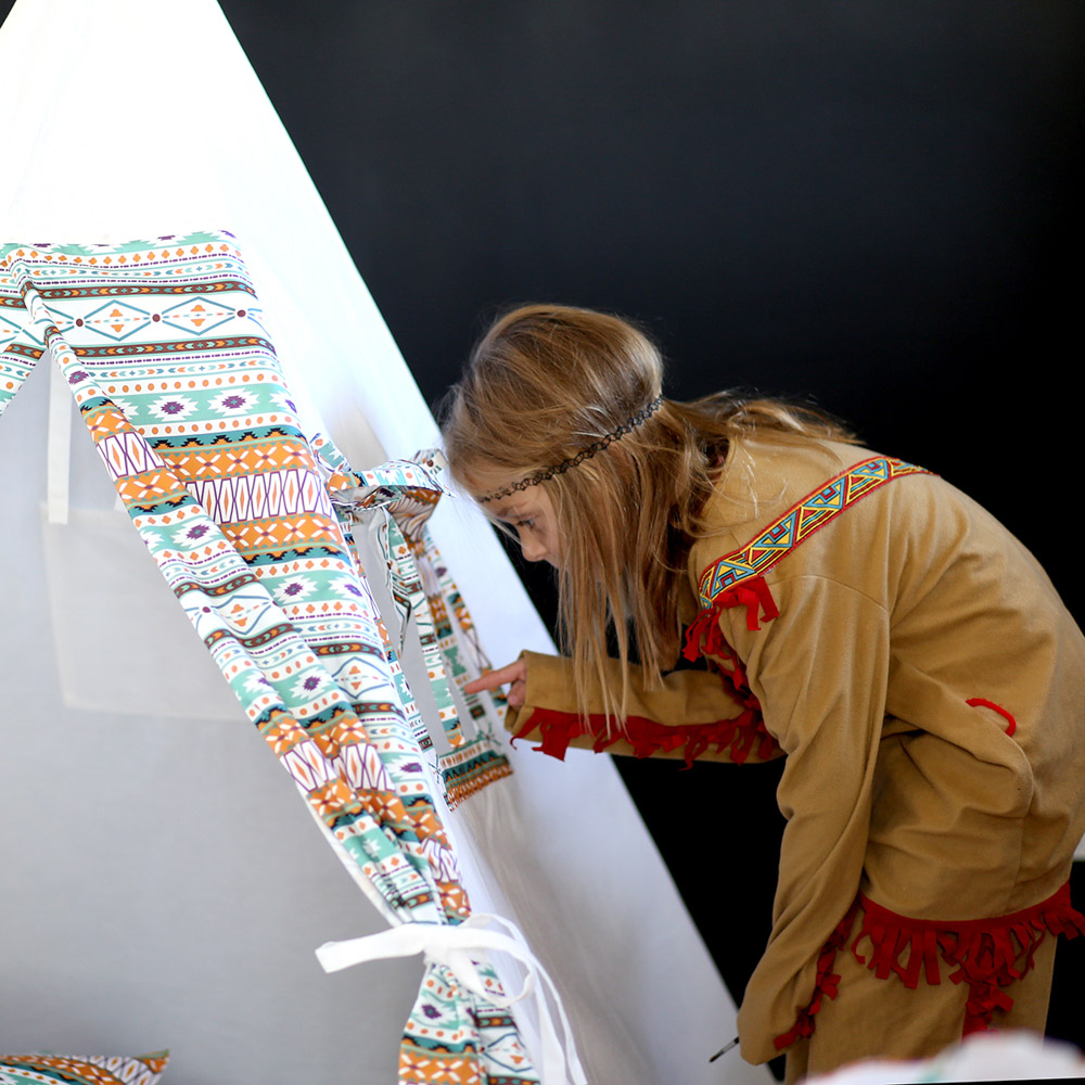 Вигвам Aztec с окном,карманом и флажками VAMVIGVAM AZTEC 281919 Оранжевый;голубой Santreyd - Вид №7