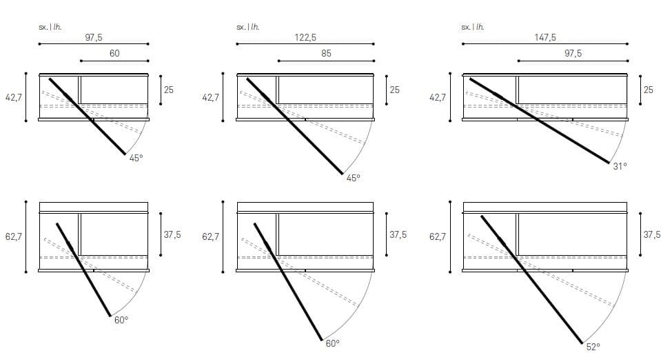 Стена оборудована открывающейся подставкой для телевизора Caccaro ARCH-00042813 - Вид №2