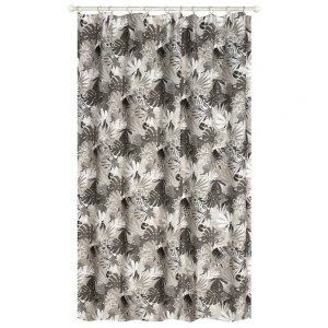 Штора на ленте для кухни Гавайи 136x180 см цвет серый