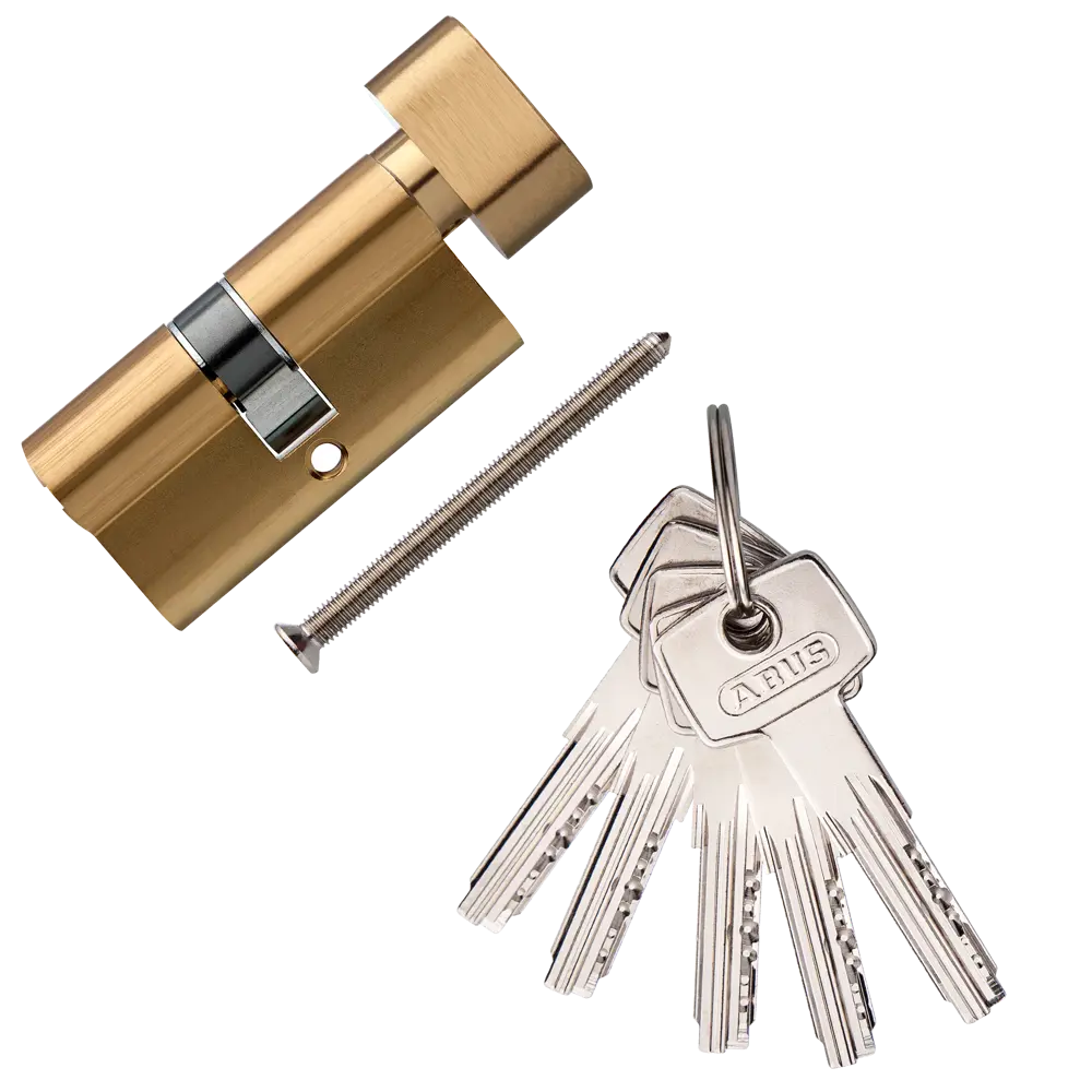 Цилиндр Abus 30х30 мм, ключ/вертушка, цвет золото 82389979 STLM-2084569 D6 - Вид №1