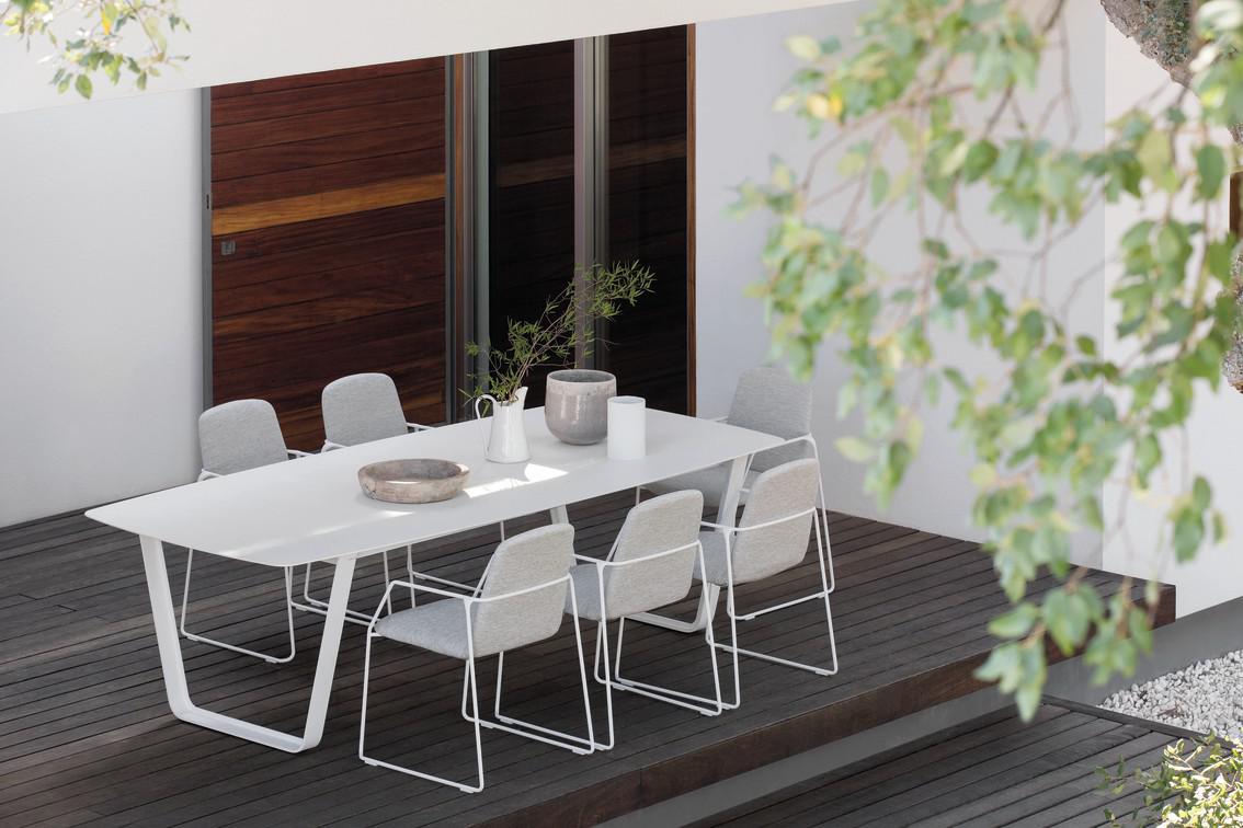 Обеденный стул белый лотос смоки Manutti Loop MNST79 - Вид №10