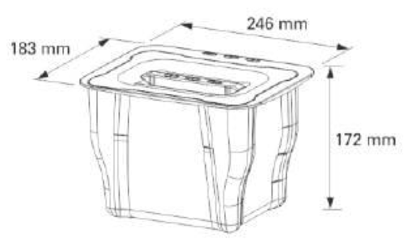 Контейнер для мусора на дверцу Iota 5 Anthracite NAVAKO 10024 - Вид №5