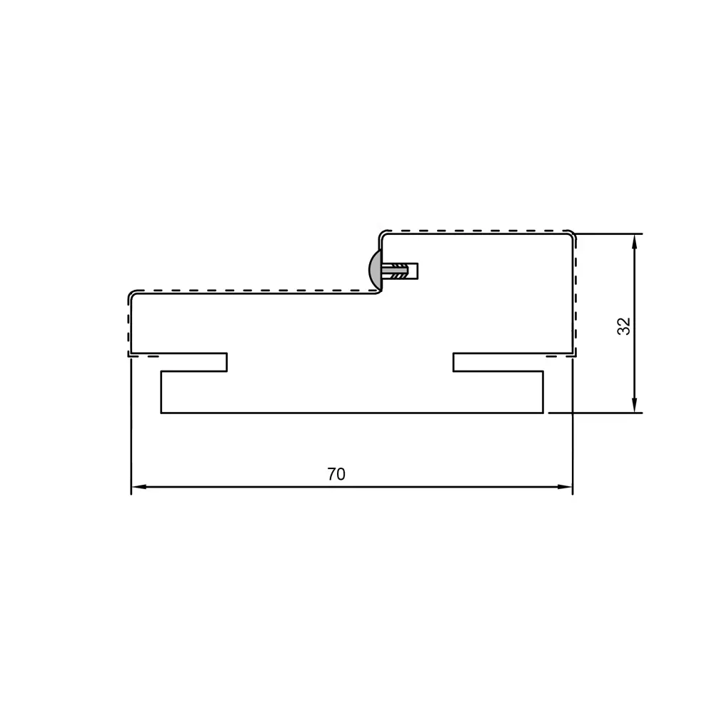 Коробочный брус Ситти 2070x70x32 мм финиш бумага цвет дуб эдисон VELLDORIS STLM-2143649 - Вид №1