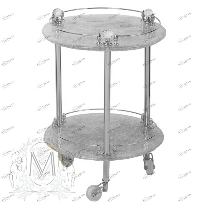 Столик на колесиках MIGLIORE.CRistalia ML.CRS-60.249.CR - хром 