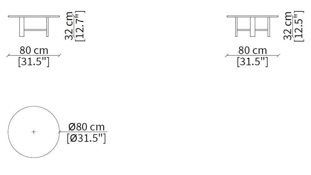 Высокий круглый журнальный столик из ясеня Frigerio Mocki ARCH-00125258 - Вид №7