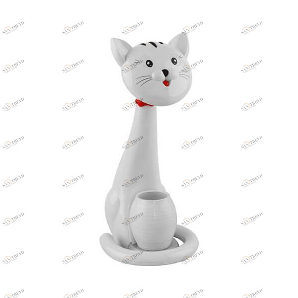 Детская настольная лампа Felix "Кошка" белая HOROZ  326398 Белый 