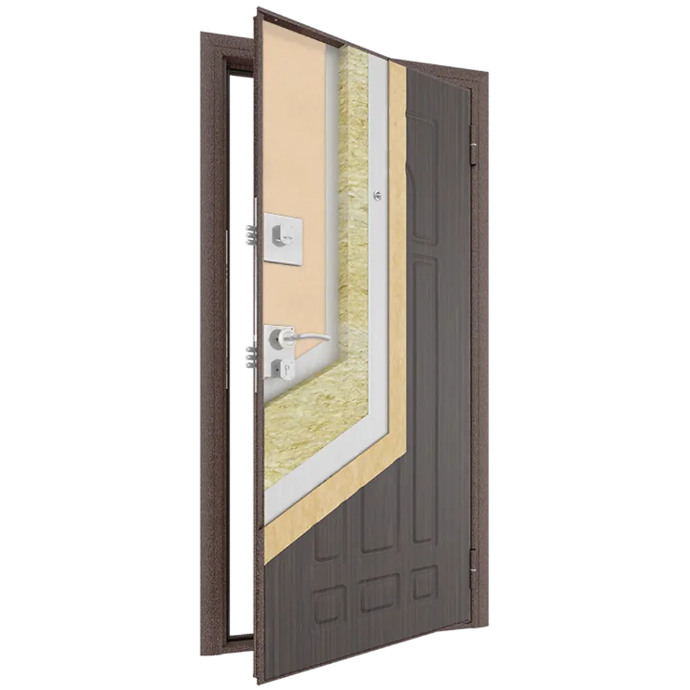 Дверь входная металлическая Оптим 88x205 см правая итальянский орех DOORHAN STLM-2085016 - Вид №7