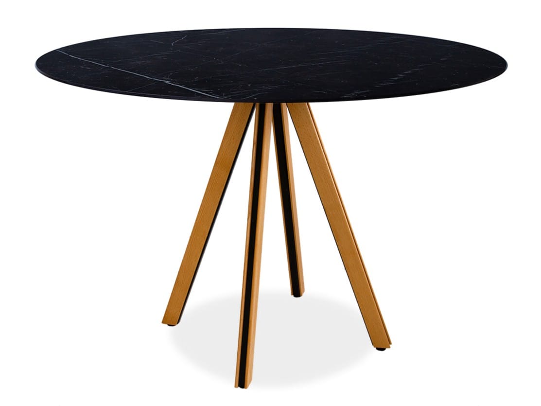 Круглый стол из железа и дерева Vela Arredamenti Jean ARCH-00045761 - Вид №2