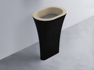 AMLA65-AV+AMPILO-CM+AMCOLO-N Раковина Amedeo Ovale отдельностоящая cielo Enjoy + Amedeo