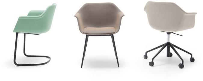 Andreu World Кресло консольное, обитое тканью, с подлокотниками Gala So0721 - Вид №4