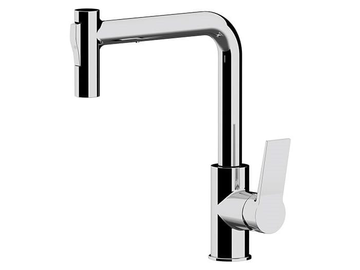 Однорычажный кухонный смеситель со съемным ручным душем Remer Rubinetterie Slash &amp ARCH-00079311 - Вид №1