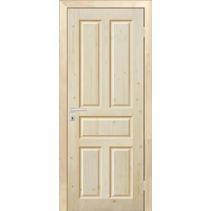 Дверь межкомнатная глухая Кантри 80x200 см без покрытия цвет натуральный без замка, без петель