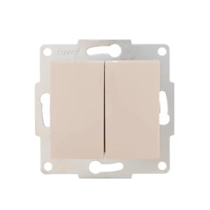 Выключатель Lezard Karina 2 клавиши цвет кремовый