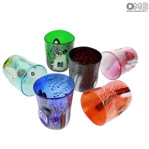 592 ORIGINALMURANOGLASS Набор из 6 бокалов tetui - Goto di Murano - муранское стекло OMG 8 см