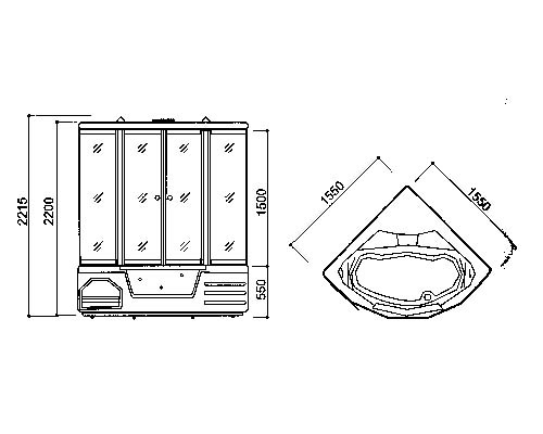 A-0818 Душевая кабина Appollo A Santreyd - Вид №2