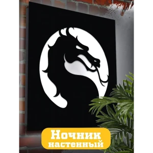 91783848 Панно настенное с подсветкой светодиодное Бруталити Arthur panno игры mortal kombat - 1518 холодный белый (голубой) свет цвет черный STLM-0921502