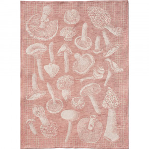 LEI_161_35 Полотенце кухонное 50/70 красный, 50% лен 50% хлопок жаккард LEITNER