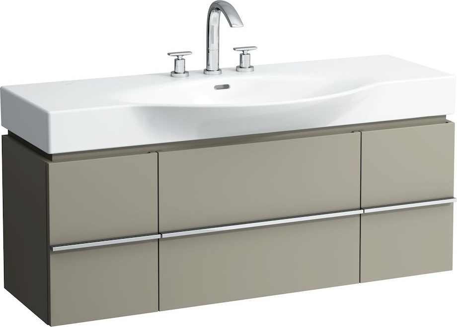 H4013020759991 Шкафчик под раковину, для раковин 811704, 812704, 2 выдвижных ящика с 2 дверцами, 2 стеклянные полки LAUFEN PRO - Вид №32