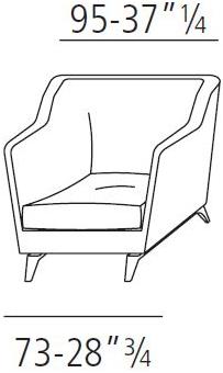 Vibieffe Кресло из кожи или ткани с подлокотниками 575 hi_story sun-id-1439226 - Вид №4