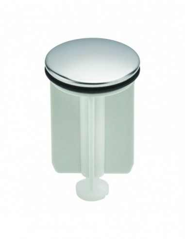 042900 000 01  Оребренный вентиль для слива умывальника, Д. 39 мм, нержавеющая сталь Valentin Хром  - Вид №1