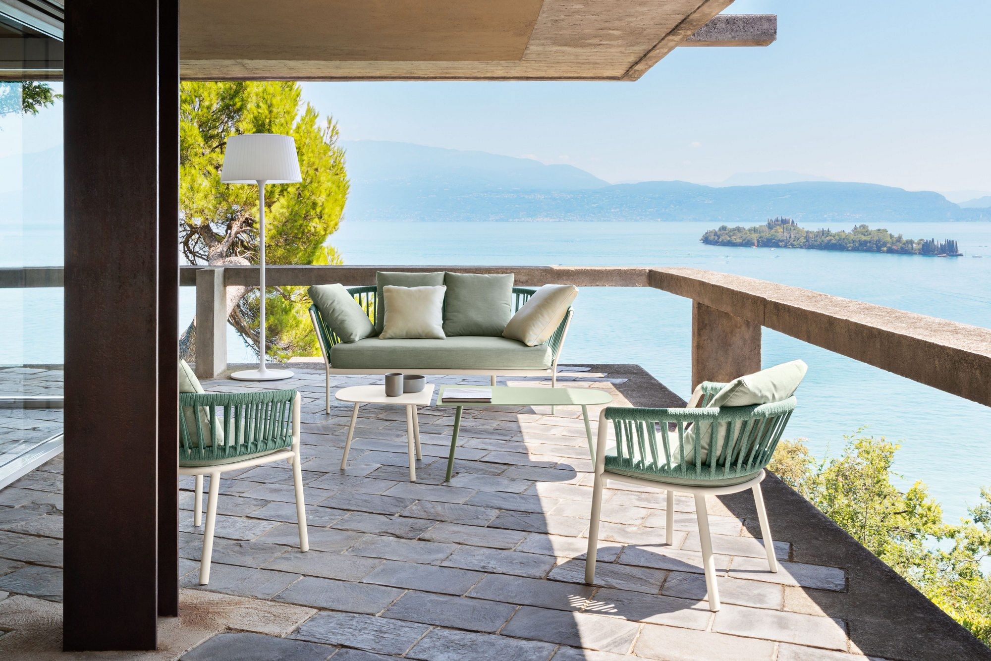 3-местный садовый диван из алюминия и ткани FAST Ria ARCH-00112278 - Вид №4