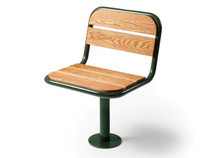 Наружное сиденье из стали и дерева