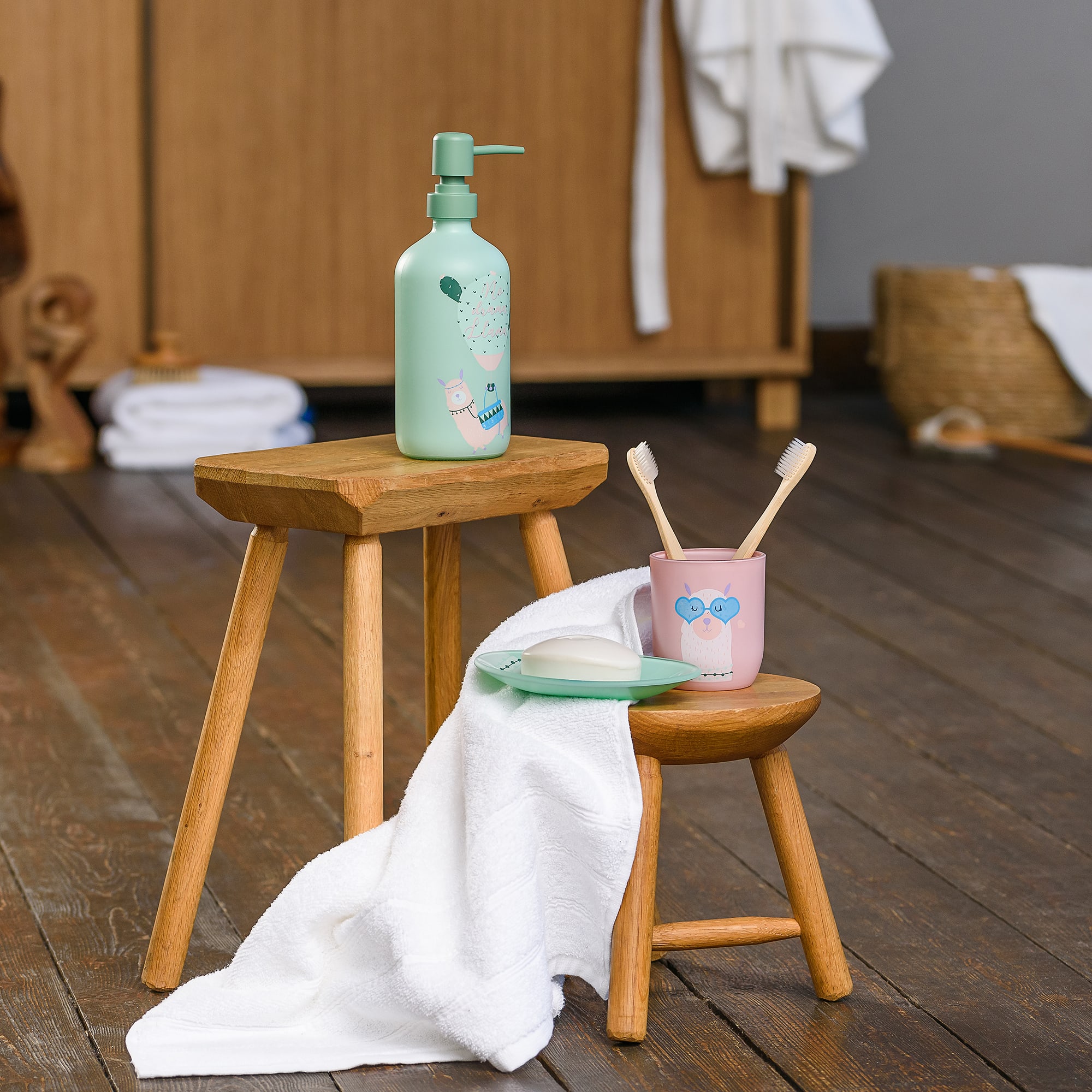 88109921 Дозатор для жидкого мыла цвет зеленый Lama Santreyd - Вид №4