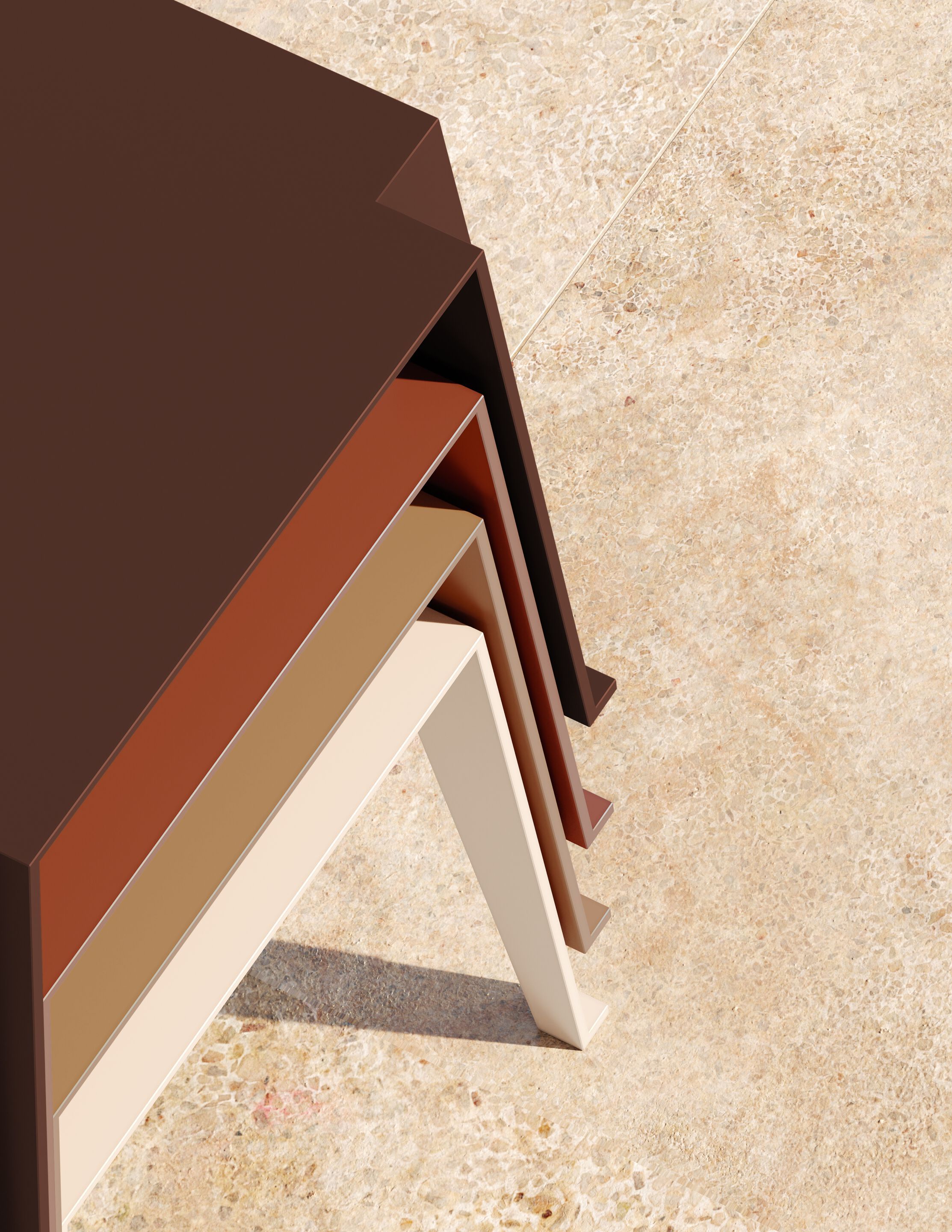 Алюминиевый квадратный штабелируемый журнальный столик Walters Avant ARCH-00099505 - Вид №4