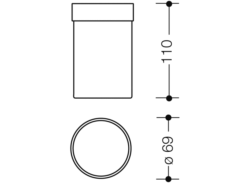 800.04B010 Стакан, плоское дно HEWI USA Produkte  - Вид №1