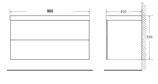 Мебель для ванной BelBagno REGINA-900-2C-SO-MR-BLUM - Вид №3