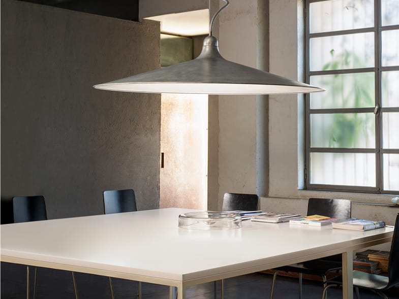 Алюминиевый светодиодный подвесной светильник Aldo Bernardi SASSMAÒR ARCH-00142613