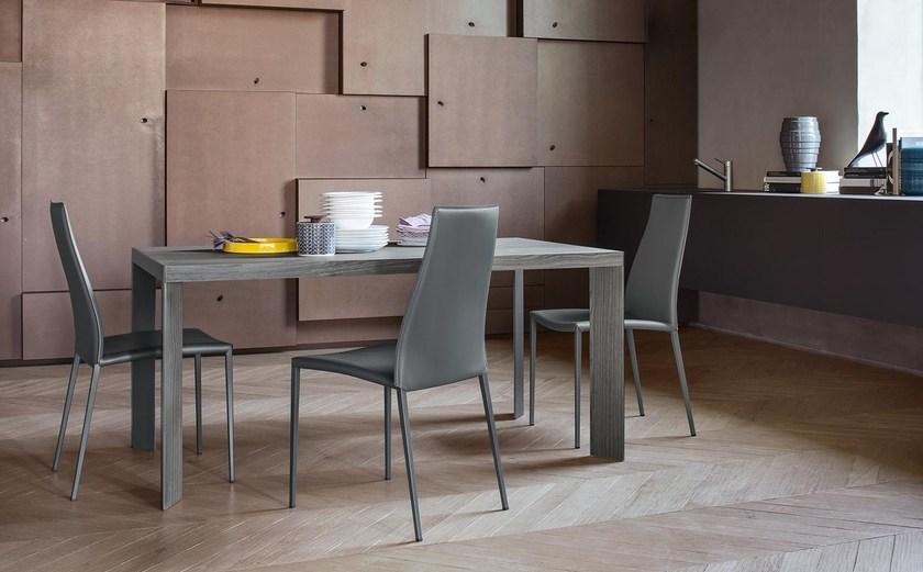 Calligaris Стул из регенерированной кожи с высокой спинкой  Cs/1452  - Вид №4