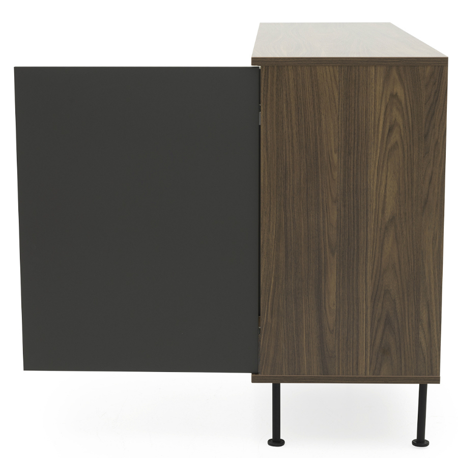 Сервант Tenzo Daxx, меламин/металл, 90х163х43 см, серо-коричневый 7175334 - Вид №6