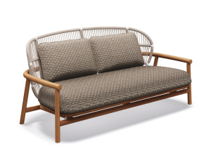 2-местный тканевый и веревочный садовый диван
