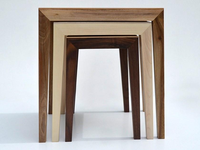 sixay furniture Низкий штабелируемый журнальный столик из массива дерева Theo sun-id-1468405 - Вид №5
