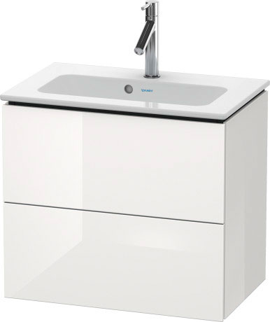 LC625601212 Тумбочка подвесная компакт L-Cube #LC6256 620 x 391 мм Дуб брашированный, натуральный шпон Duravit - Вид №2