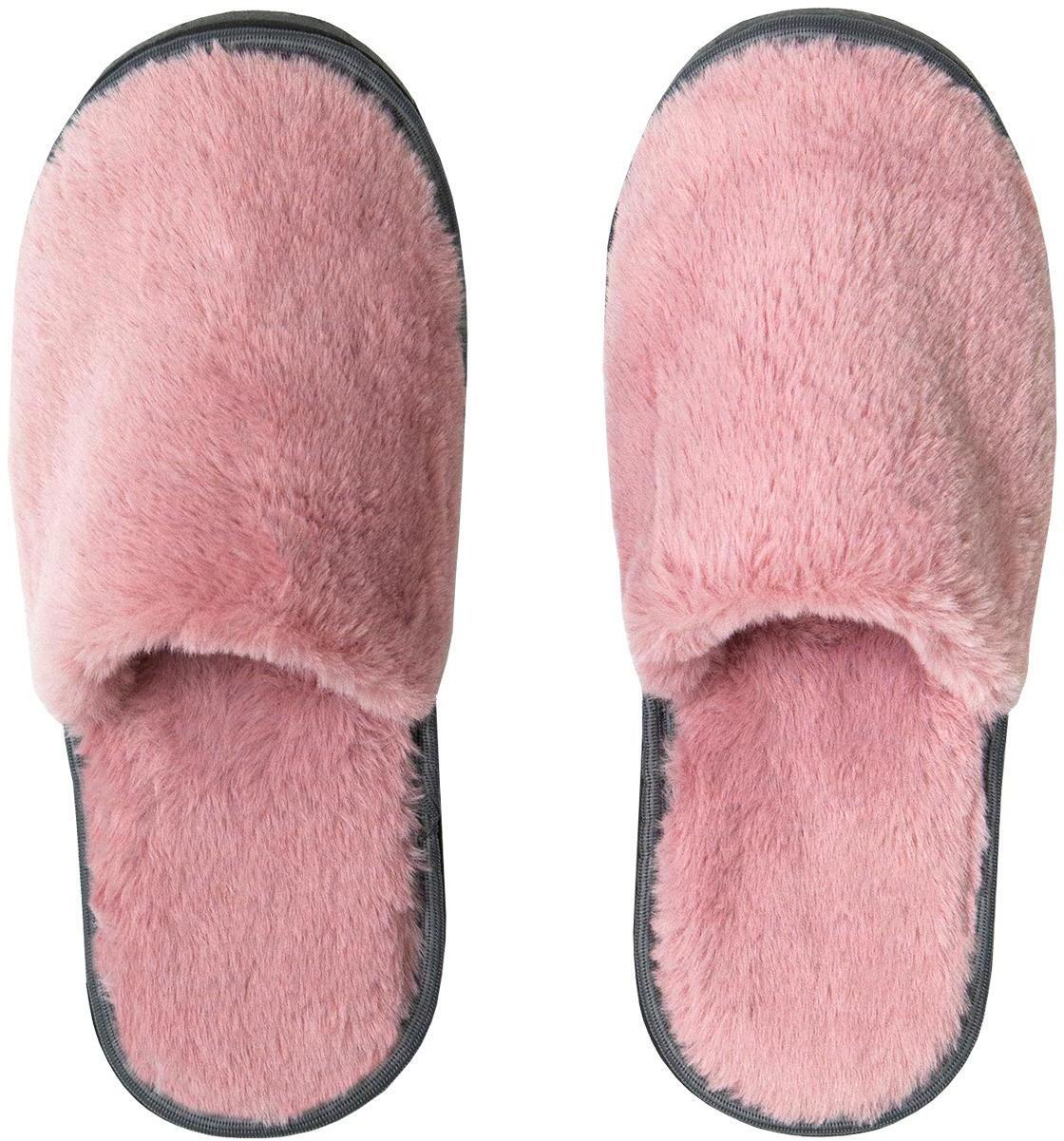 90469843 Тапочки женские Мех Пыльная роза 39-41 HOME-4004-PRo-39 STLM-0239324 AMARO HOME