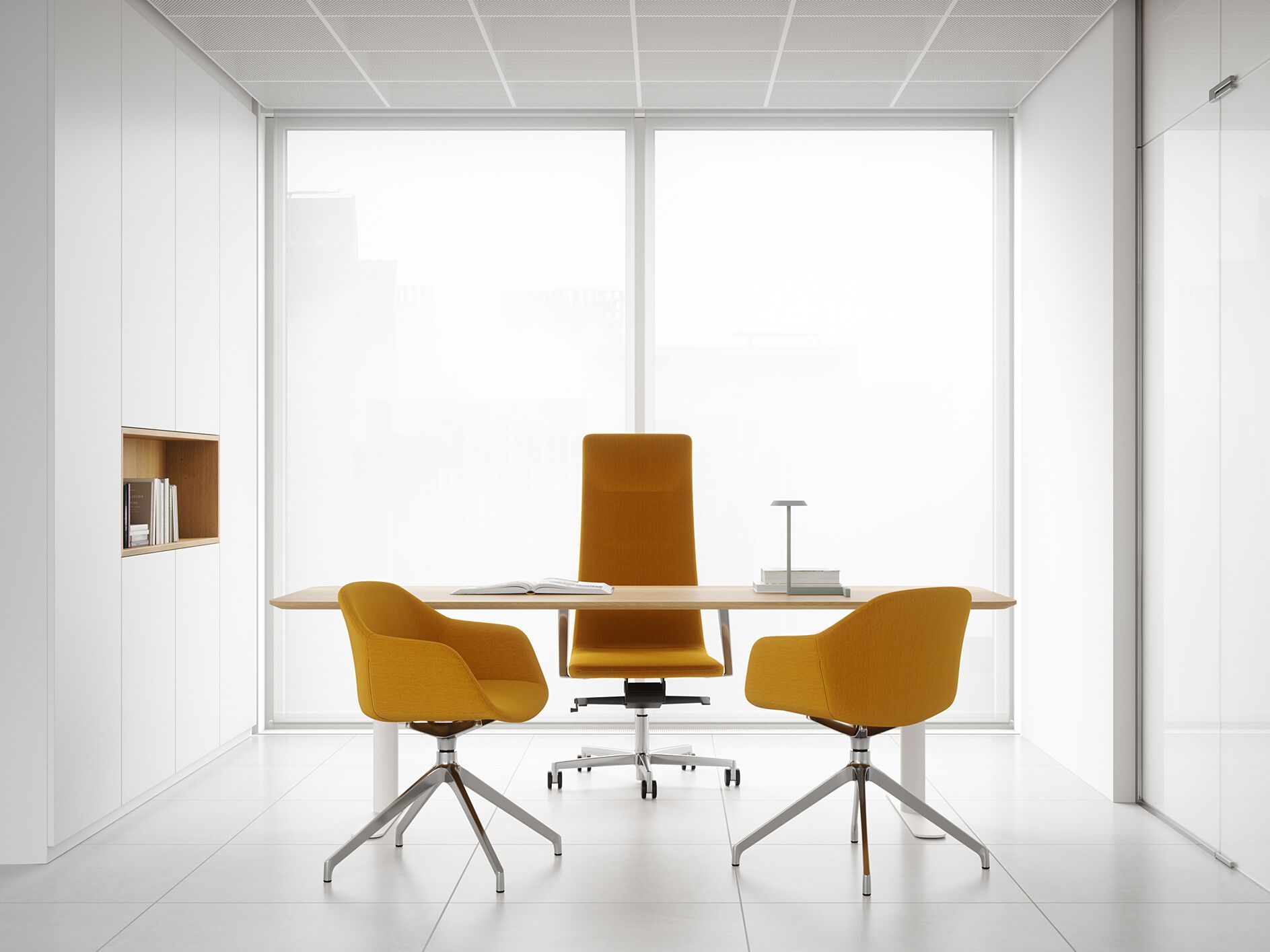 Тканевый поворотный стул с подлокотниками LD Seating Riva ARCH-00064122 - Вид №2