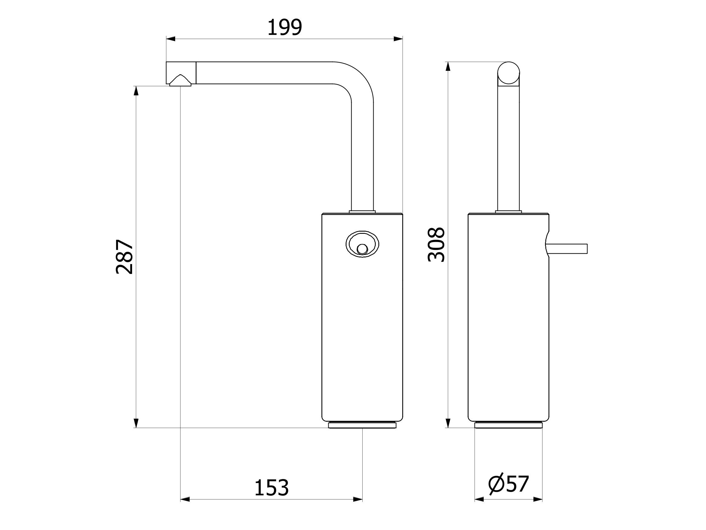 Смеситель для раковины с одной ручкой из мрамора IB мрамор + мрамор Elle ARCH-00038991 - Вид №24