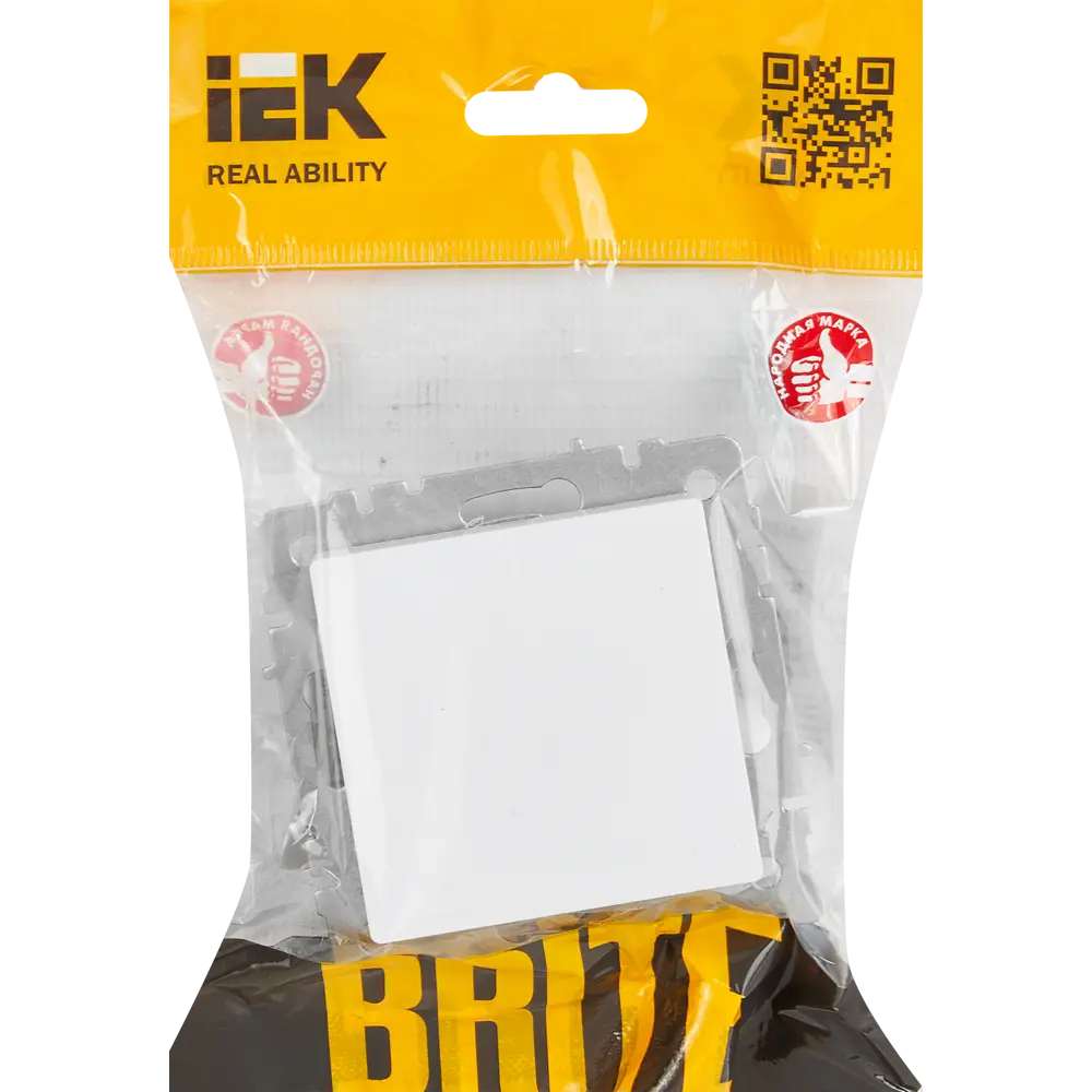 Выключатель IEK Brite одноклавишный встраиваемый белый глянец 87761759 STLM-1116478 - Вид №4