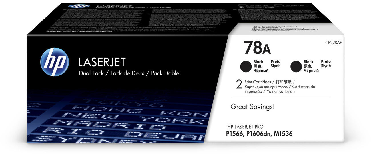 CE278AF 78a black dual pk lj toner cartridge HP Santreyd 