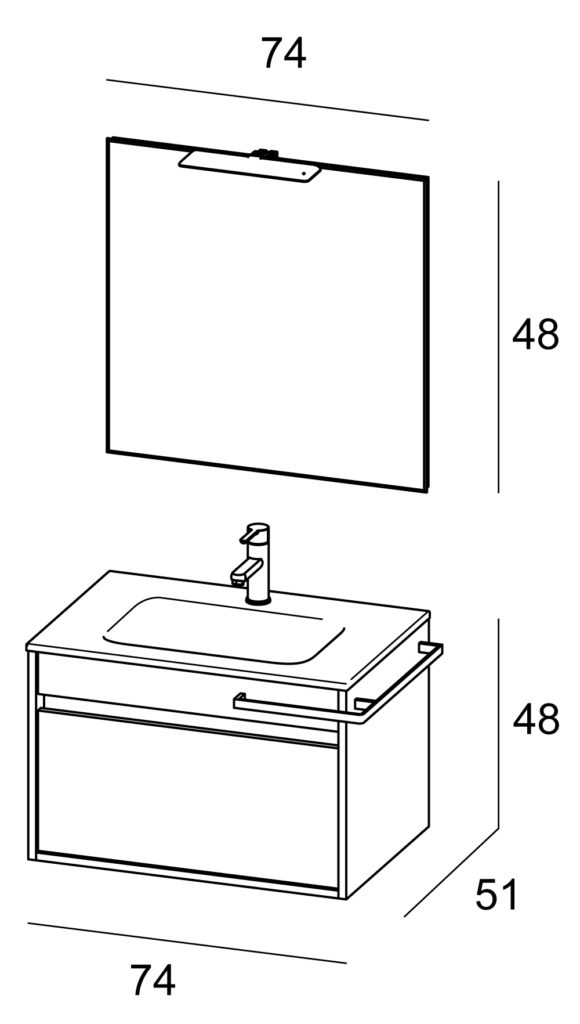 Duetto – 05 Mastella  Duetto  Комплект мебели для ванной - Вид №4