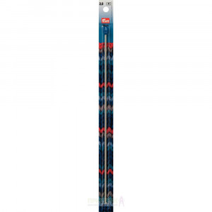 195215 Для вязания Крючок тунисский для шерстяной пряжи алюминий d 3.0 мм 30 см в блистере с наконечником PRYM