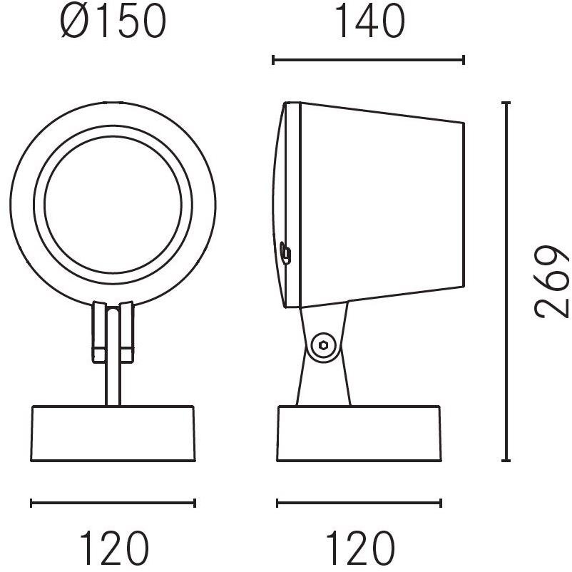 Cariboni group Регулируемый алюминиевый светодиодный проектор для улицы Omikron sun-id-1481275 - Вид №1