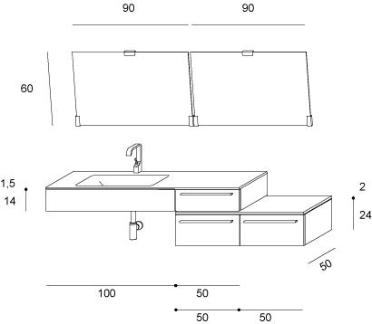 Byte 2.0 – 11 Mastella  Byte 2.0  Комплект мебели для ванной  - Вид №2