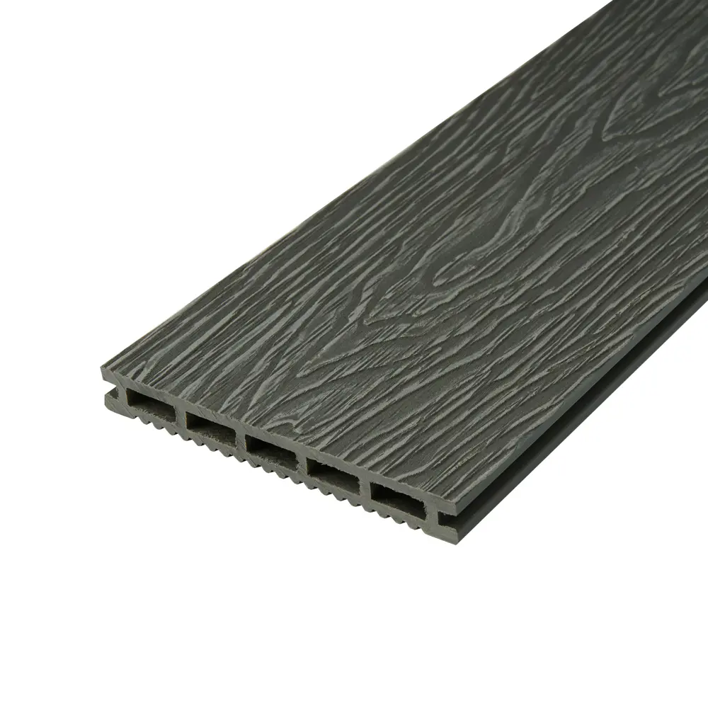 Террасная доска ДПК Прима Groentec цвет Серый 4000x150x18 мм Вельвет 0.6 м² STLM-2036616