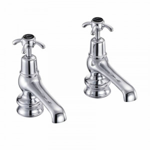 Burlington Смеситель для раковины Anglesey Regent 5 дюймов с черным акцентом ANR2 BLA