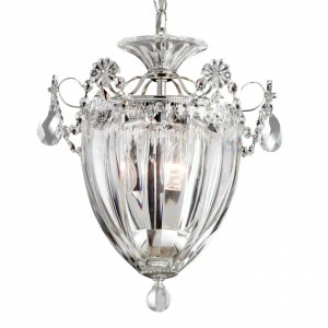 Люстра хрустальная 32х27 см серебряная Bagatelle 1243-40 A SCHONBEK ДИЗАЙНЕРСКИЕ 00-3883017 Прозрачный;серебро