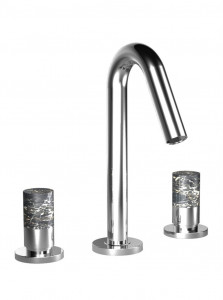 40501 Смеситель для раковины на три отверстия со сливом clicclac. Bongio Aqua