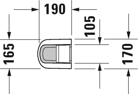 0858290000 Пьедестал для раковины овальная Duravit Durastyle - Вид №3